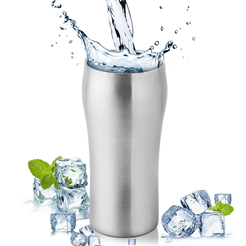 15OZ Double Wall Stainless Steel Mug Vacuum Insulated Coffee Tea Mug Large Beer Tumbler Kids Milk Water Fruit Juice Drinking Cup (2)
