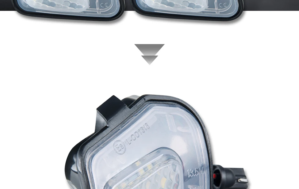 2Pcs Mirror Puddle Lights for Vw Volkswagen EOS Passat B7 CC Scirocco Jetta _02