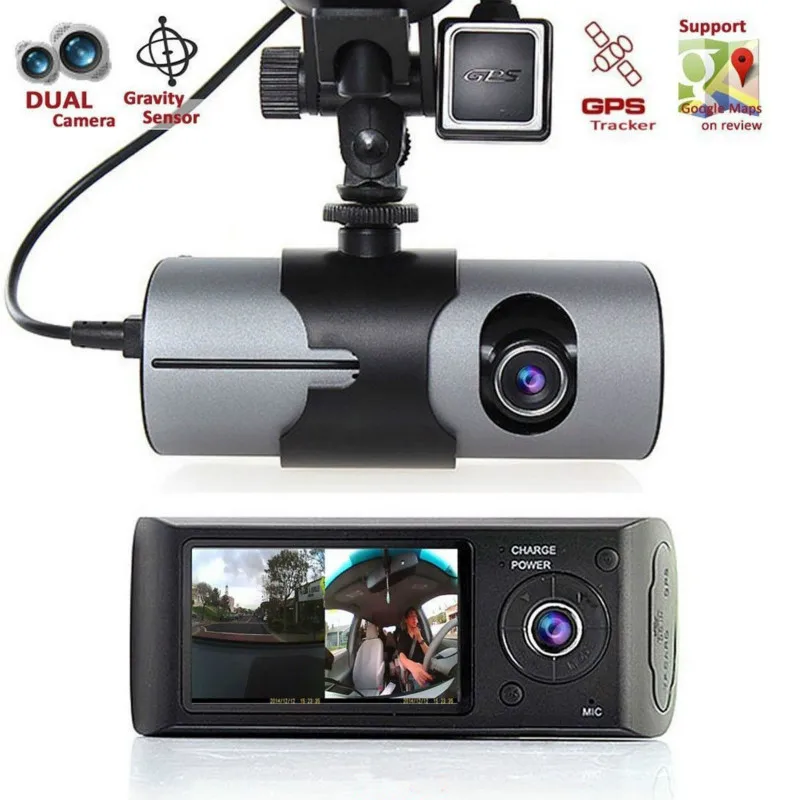 

2.7" Vehicle 1080P Car DVR Camera Video Recorder Dash Cam G-Sensor GPS Dual Lens, Movie playback function,support GPS module