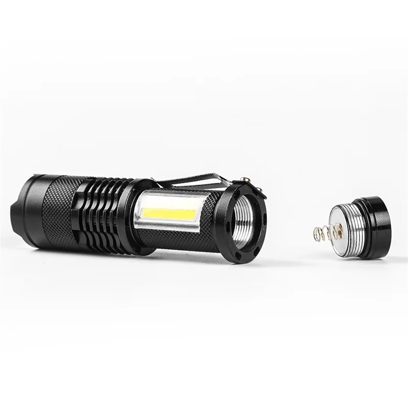 

Portable LED Flashlight Super Bright Mini COB 14500 Battery Led Torch COB Flashlights 4 Modes Lights For Camping