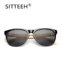 SITTEEH piernas de bambú al aire libre gafas de Sol de Moda gafas de sol para mujeres de los hombres gafas de sol oculos lunette de soleil hombre SI59