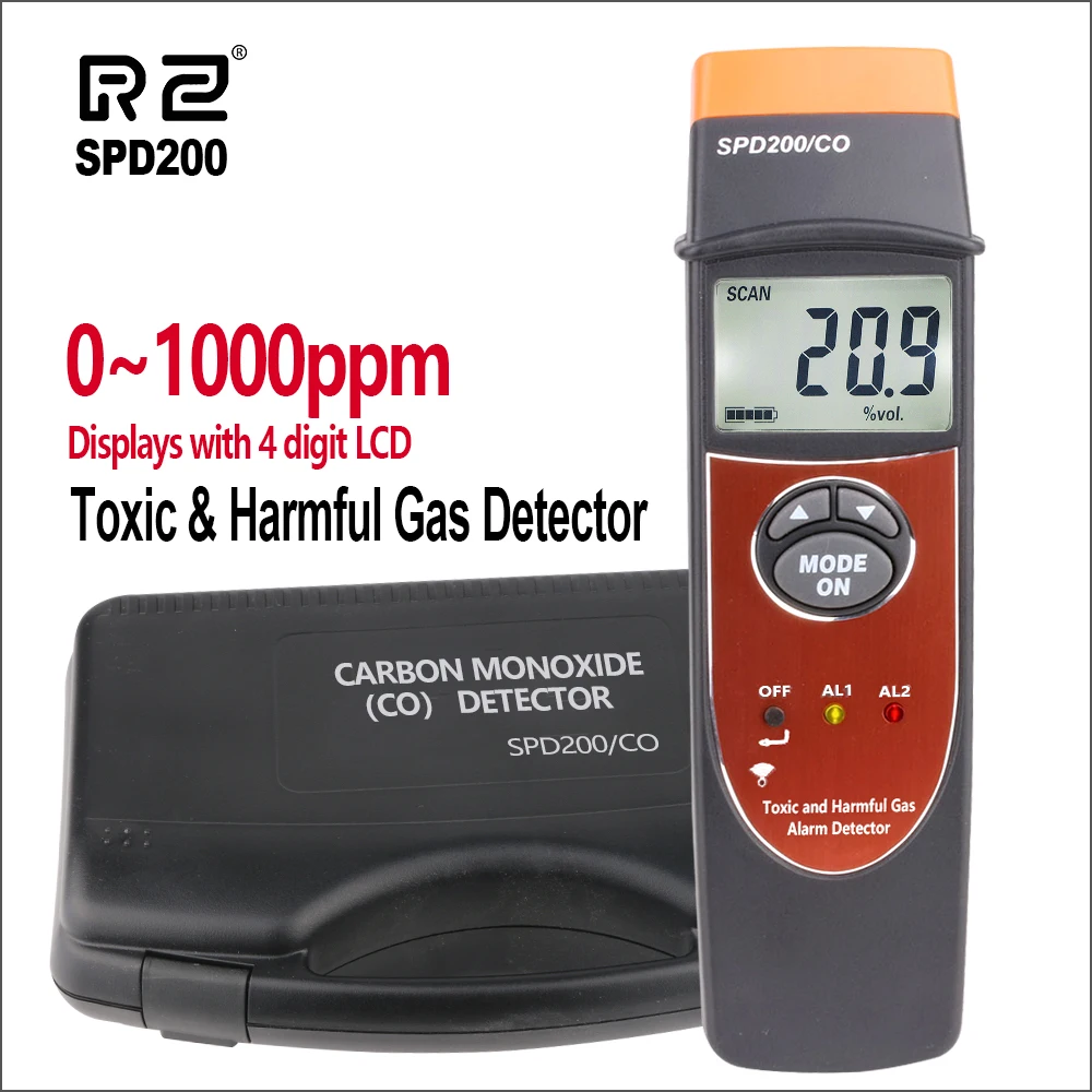 

RZ PM2.5 Gas Detector Carbon Monoxide(CO) Detector Factory/Air Quality Monitor Digital CO Detector Gas Industrial Usage SPD200