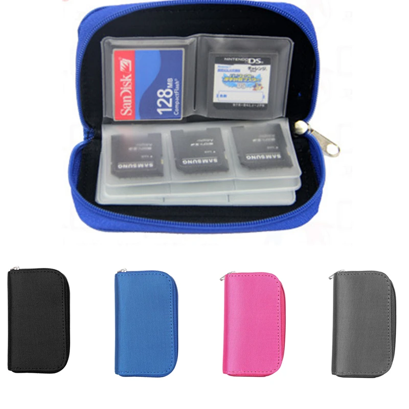 4 Color Memory Card Storage Bag Carrying Case Holder Wallet 18 Slots