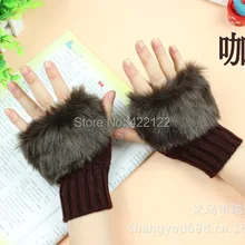 Подарок, модные высококачественные осенне-зимние уличные теплые женские сенсорные вязаные перчатки половина/полный палец варежки 5 пар = 10pcsGW47