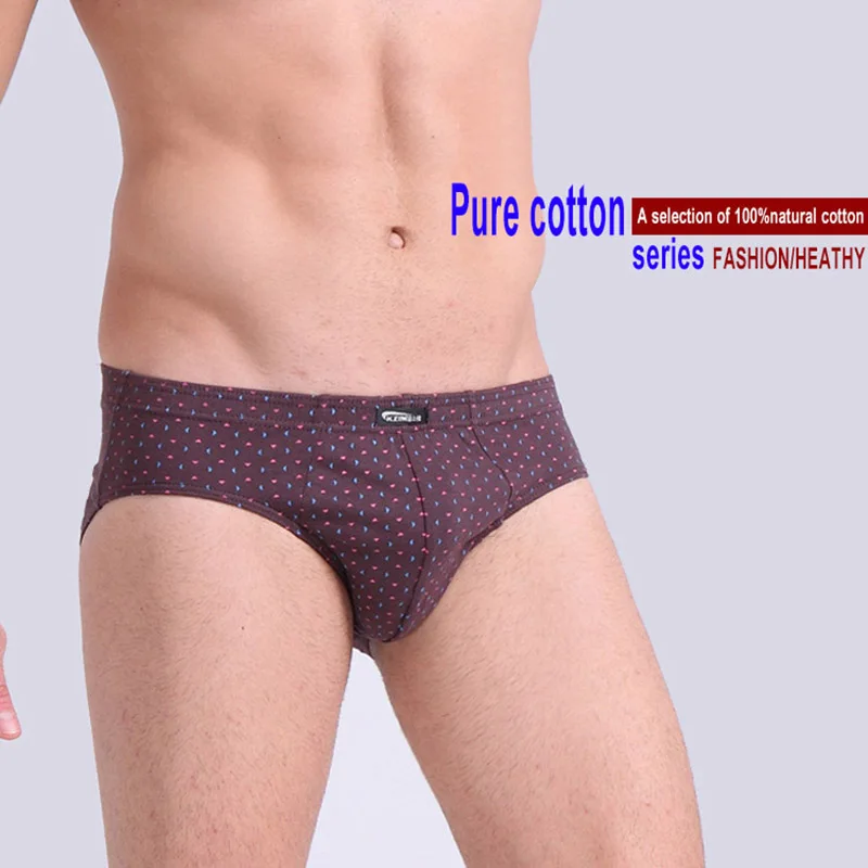 5 pieces boxed all cotton underwear ultra large size men's briefs male