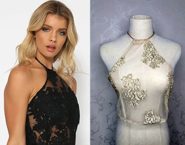 

XS~XL Sexy Floral Lace Women Crop Top Elegant Hollow Out Lace Tank Mesh Perspective Flowers Embroidery Crop Tops Street Style