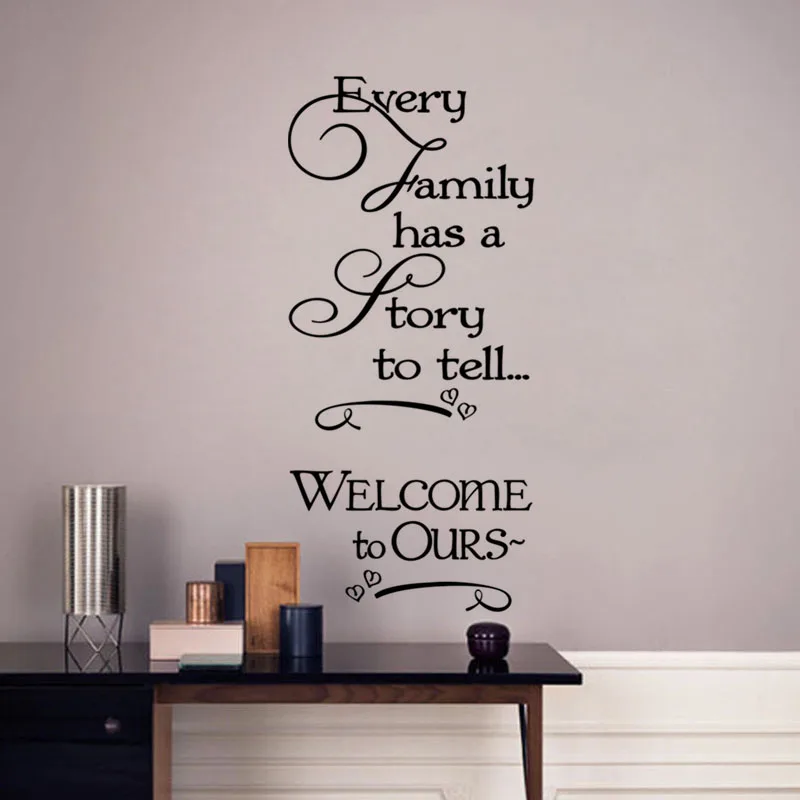 

Every Family Has A Story To Tell Home Decor Wall Sticker Quotes And Sayings Vinyl Wall Art Decals Removable