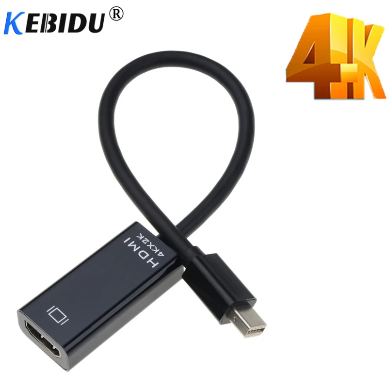 

kebidu Mini DP to HDMI Cable Converter Adapter 4K DisplayPort Display Port DP to HDMI Adapter For Mac Macbook Pro Air Notebook