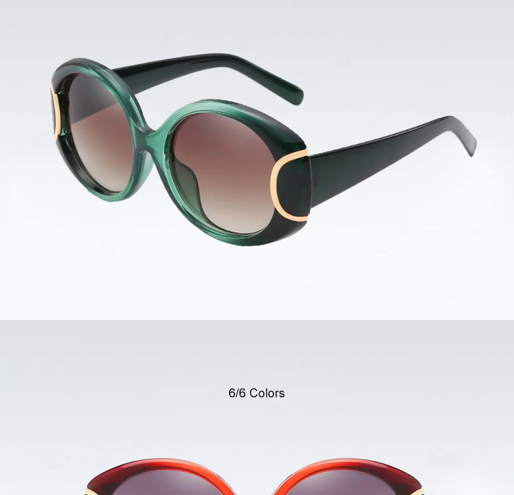 VEGA Eyewear Fashion Oval Sunglasses Women for Big Face Ladies Oversized Glasses with  ( (10)