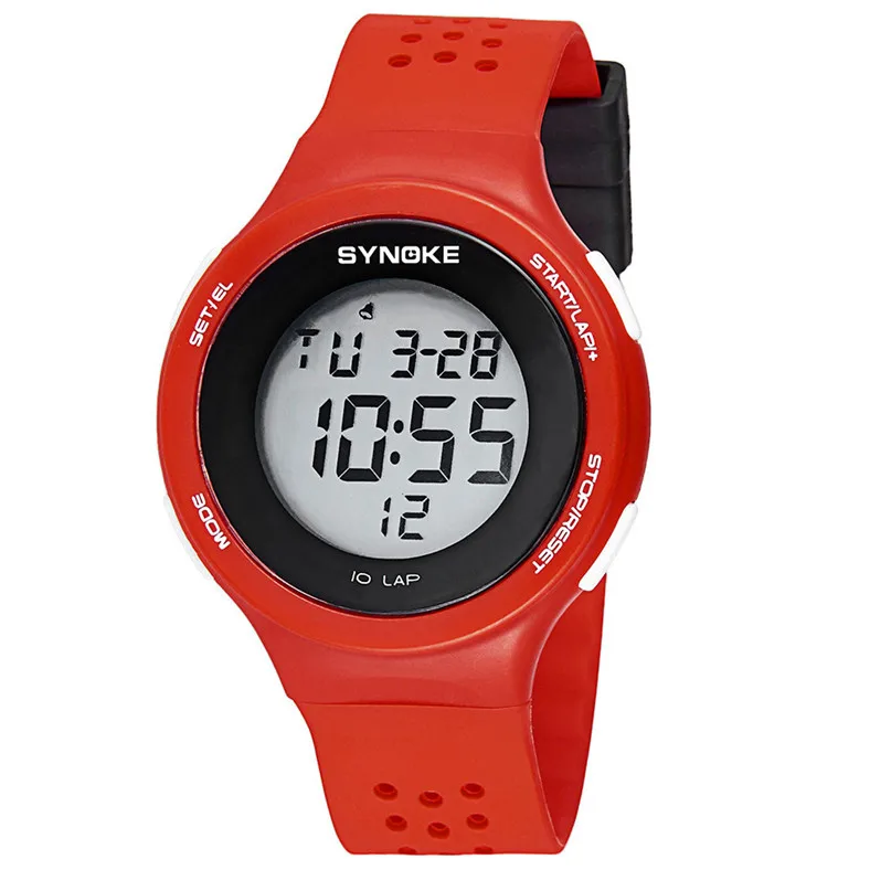 Роскошные Брендовые мужские спортивные часы для дайвинга 50 м цифровые светодиодные армейские часы мужские модные повседневные электронные наручные часы Relojes#4M10 - Цвет: Красный