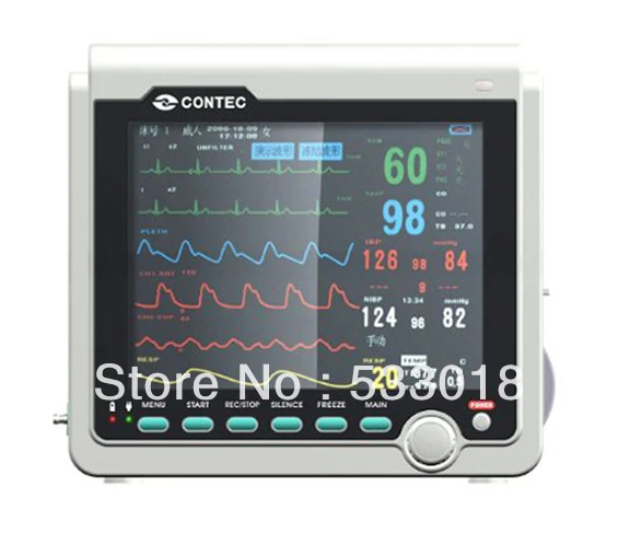 

Multi 6 Parameters ICU Patient Monitor ECG NIBP Pulse Rate SPO2 Respiration Temperature Vital Signs Monitor
