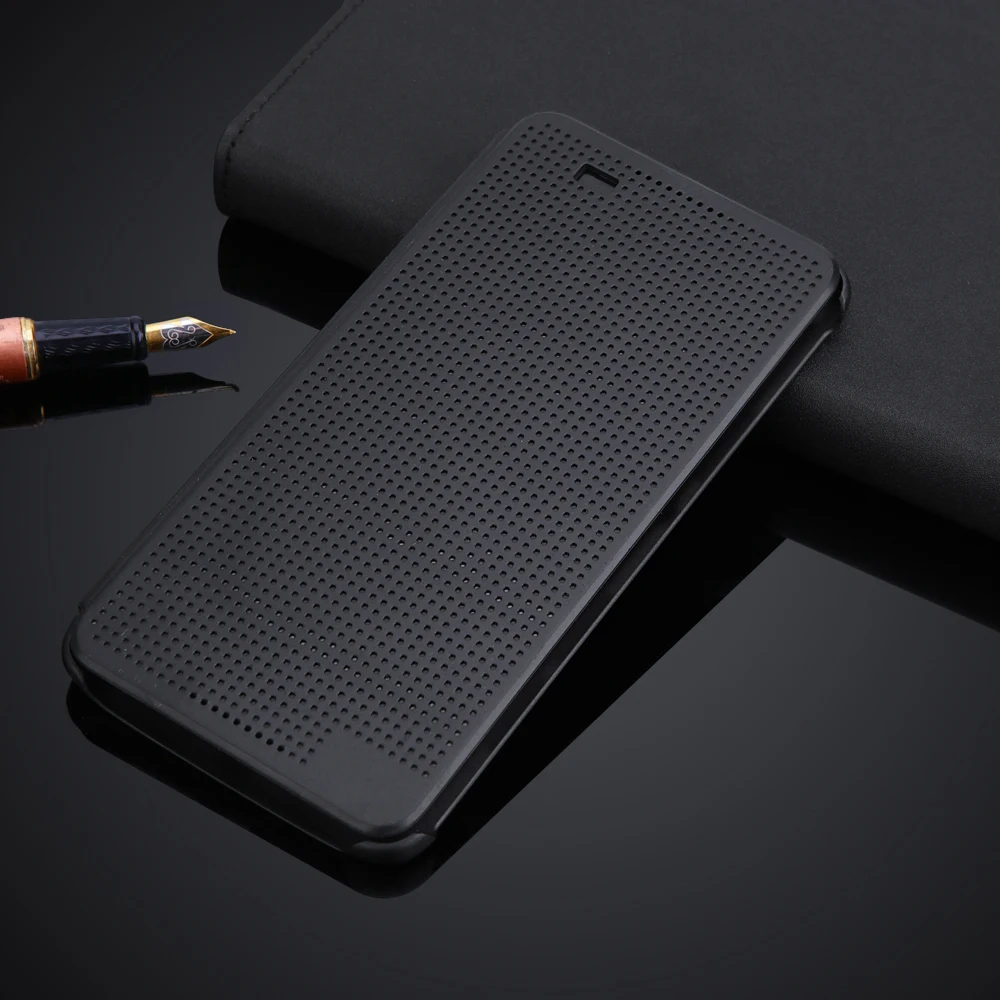 

Dot View Flip smart Case Cover For HTC Desire 828 828w With Auto Sleep Wake Function Silicon Matrix view Phone dot Case