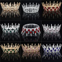 Невесты корона Украшенные стразами свадебный головной убор для Для женщин Свадебные украшения для волос Аксессуары Пром диадемы