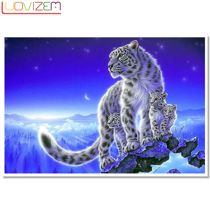 Алмазная живопись из смолы животных 5D цветок леопард вышивка крестиком Алмаз Diy Набор для алмазной вышивки. Пользовательские фото