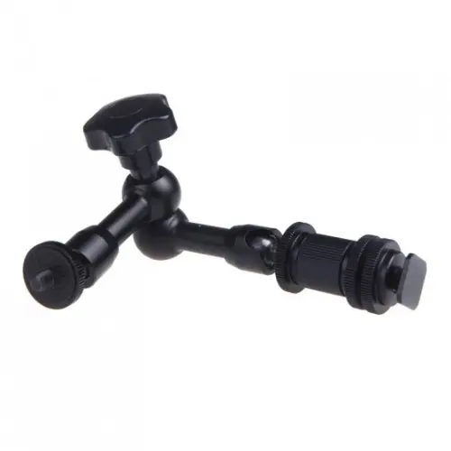 

EDT-1 X 7 Inch Articulating Magic Friction Arm for Hot Shoe Mounts to Work with LED Panel, DSLR Monitor, Mic 7ARM(black)