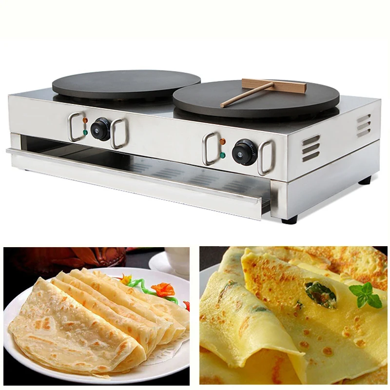 

Commercial Electric Crepe Maker Electric Pancake Making Machine Double-burner Electric Crepe Making Furnace NP-584