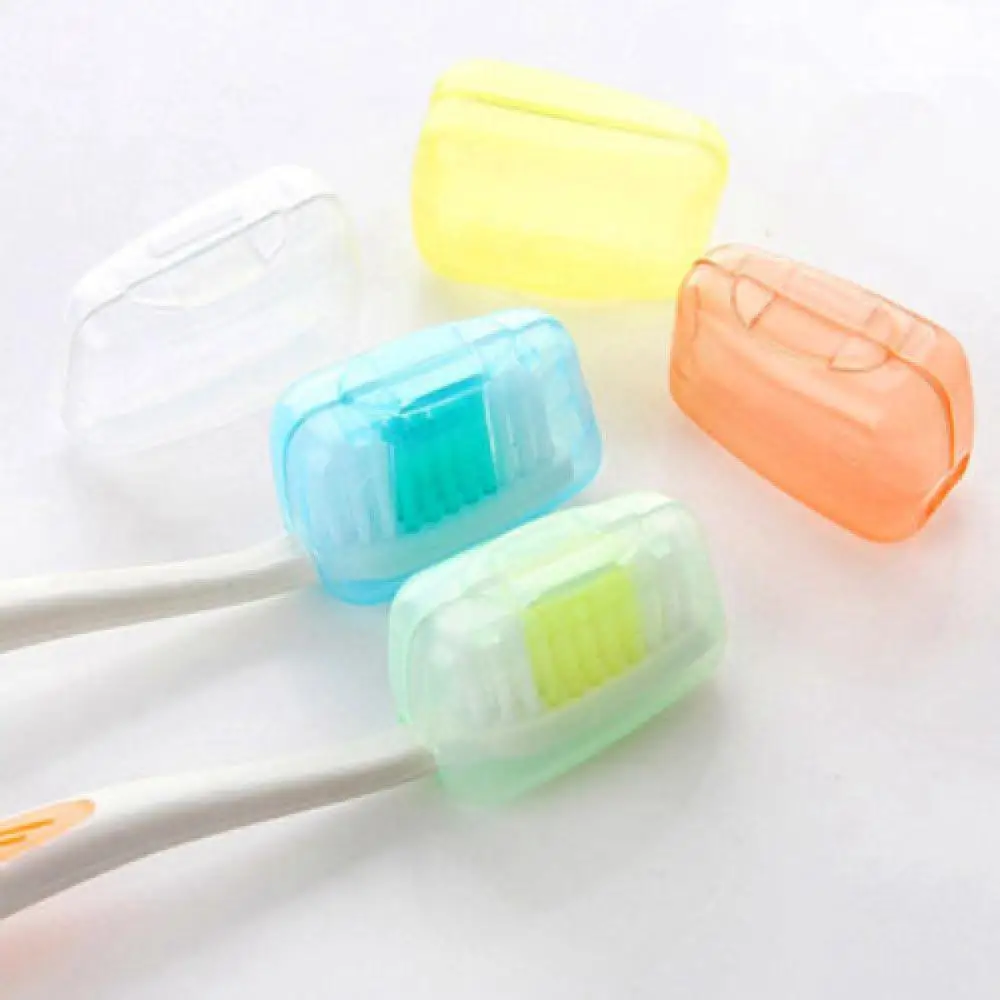 5pcs Fashion Toothbrush Cover Case Cap Travel Accessories plastic Suitcase Holder Baggage Boarding Portable Packing organizer