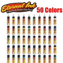 50 цветные чернила для перманентного макияжа 1 унция 30 мл/бутылка чернил для татуировки цвет комплект тату Макияж Красота кожи средства ухода за кожей книги по искусству Перманентный макияж