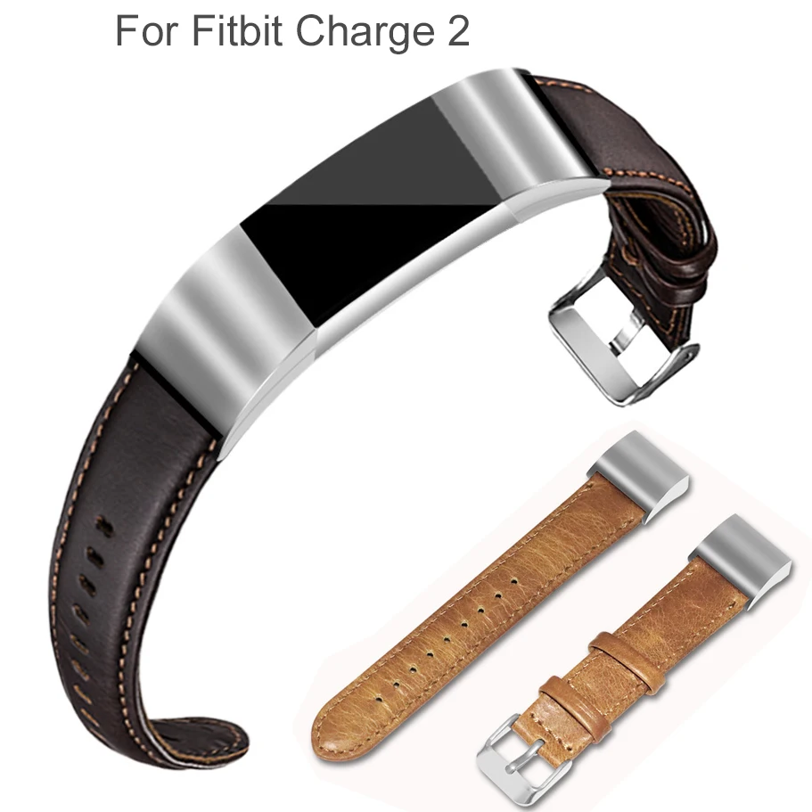 Кожаный ремешок премиум-класса Essidi для Fitbit Charge 2 Smart Band Loop с пряжкой из нержавеющей стали ремешок для Fitbit Charge 2