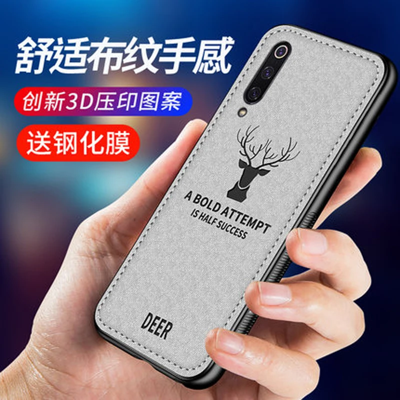 Модный чехол colth для xiaomi mi 9, задняя крышка для xiaomi mi 9, чехлы с 3D рисунком оленя, тканевые цветные чехлы для xiaomi 9