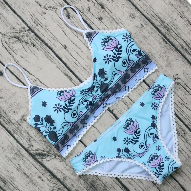 Camikini African swimwear 2017 bikinis Set women Lace swimwear bathing