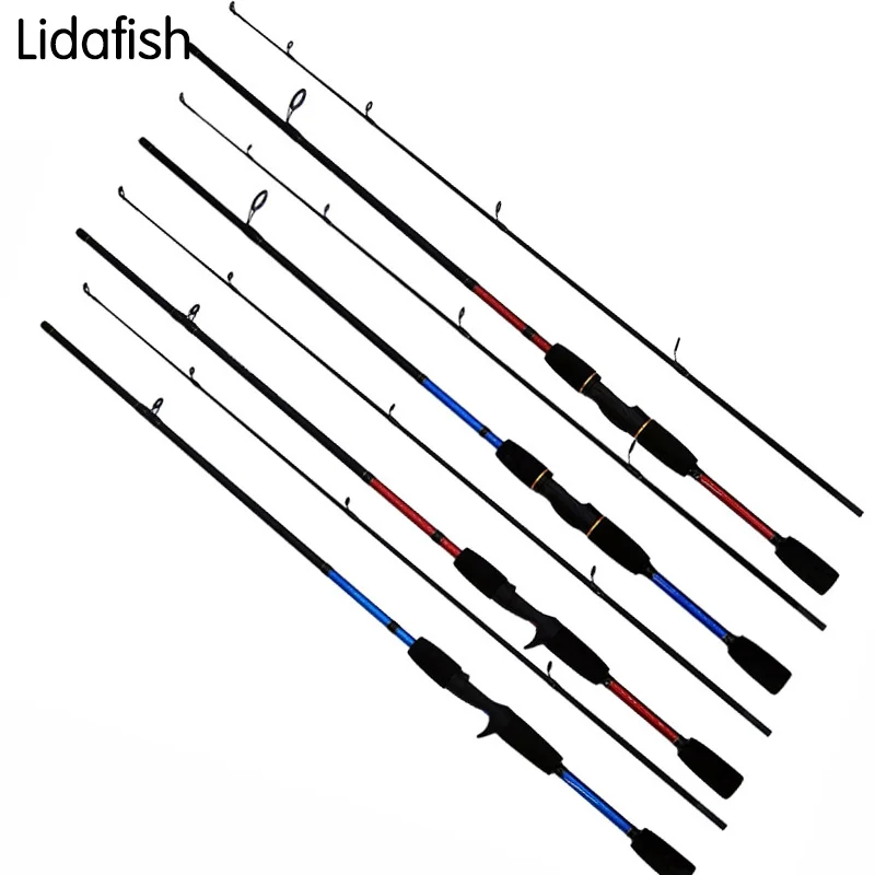 LIDAFISH blue red carbon fiber soft Fishing rods sea 1.8M 2 section 6 12g Lure Weight Carp lure