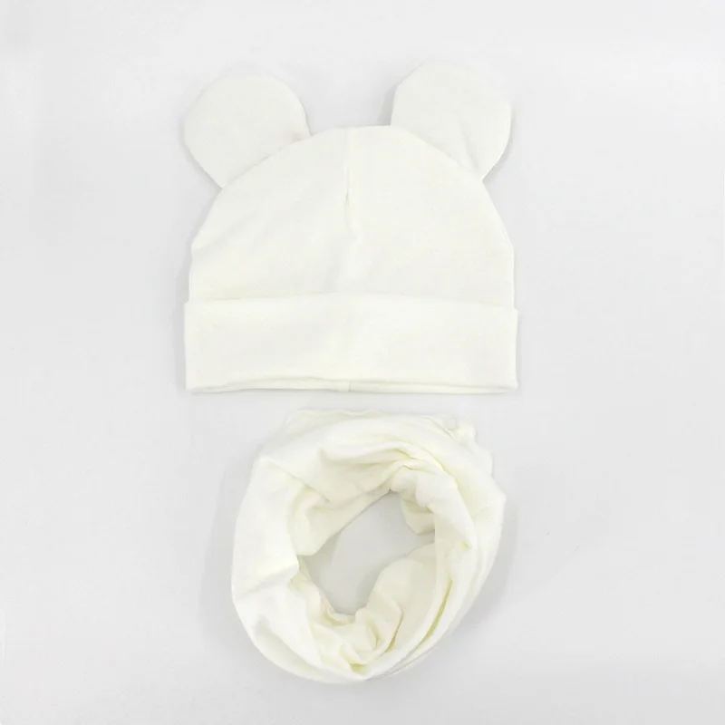 Baby Hat Cotton Ear Cap For Boys And Girls Winter Hat Scarf Set Children Boys Cap Scarf 2PCS