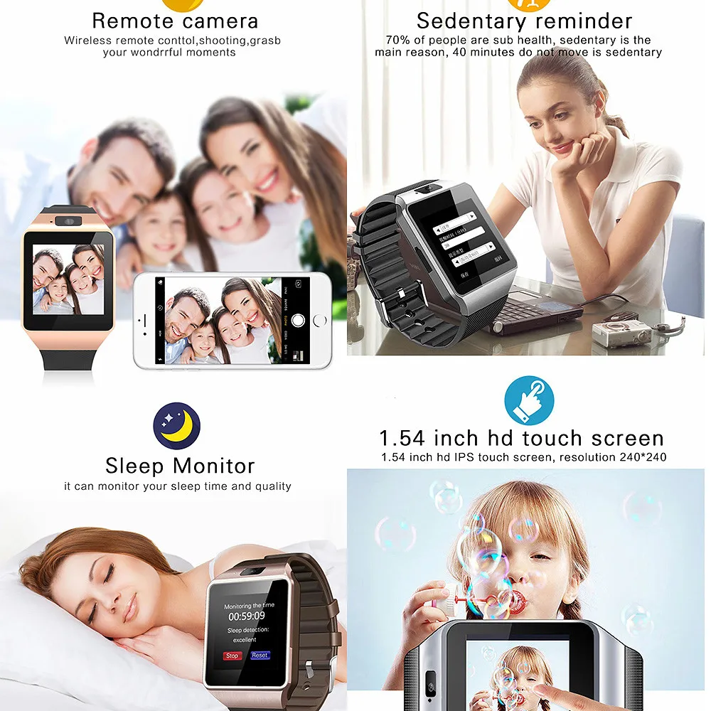 Bluetooth Смарт часы DZ09 для Apple Watch с камерой 2G SIM TF слот карт Smartwatch телефон Android IPhone Xiaomi