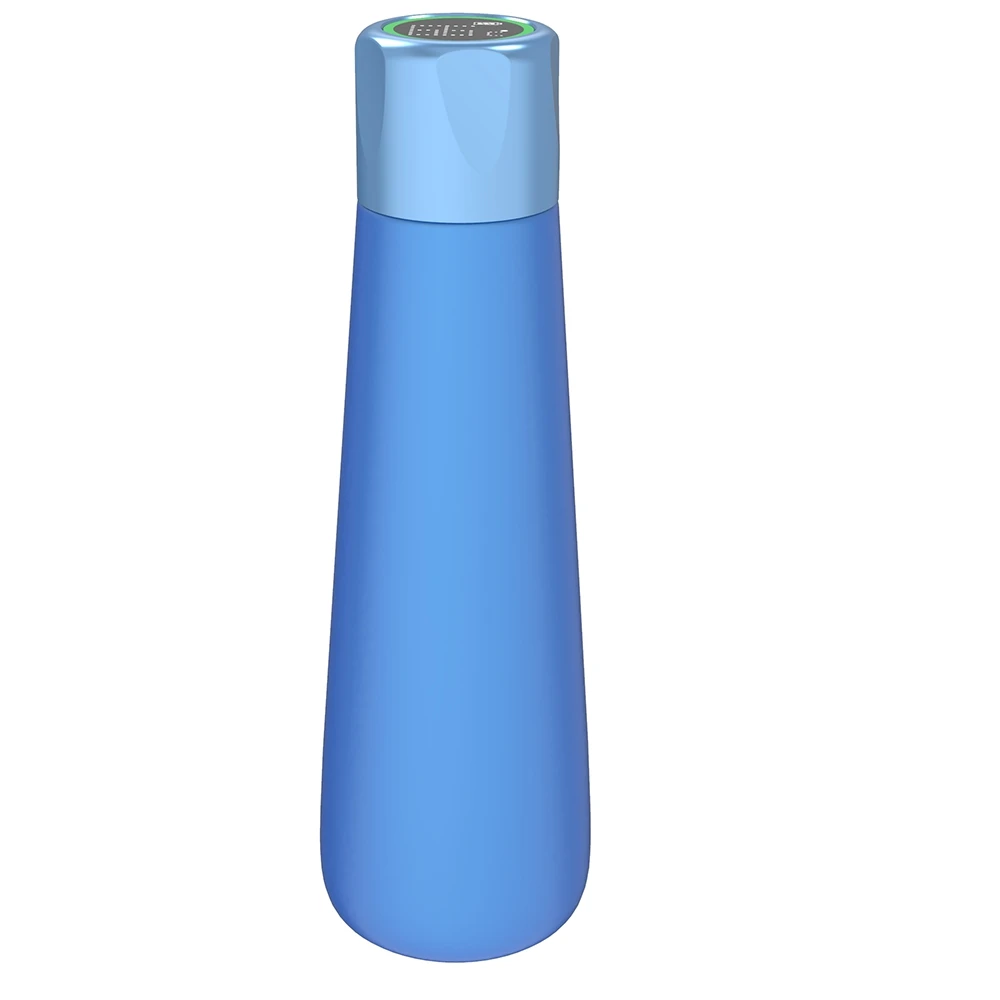 400Ml Stainless Steel Water Cup Smart Bottle Reminder Drinking Lcd Press Screen Water Bottle - Цвет: Blue