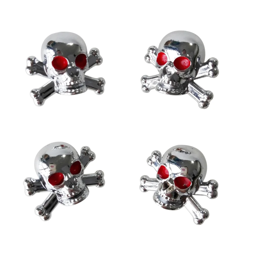 4pcs Universal Car Truck Bike &quotSkull&quot Tire air Valve Stem Caps Wheel Rims #LQ1299 | Автомобили и мотоциклы