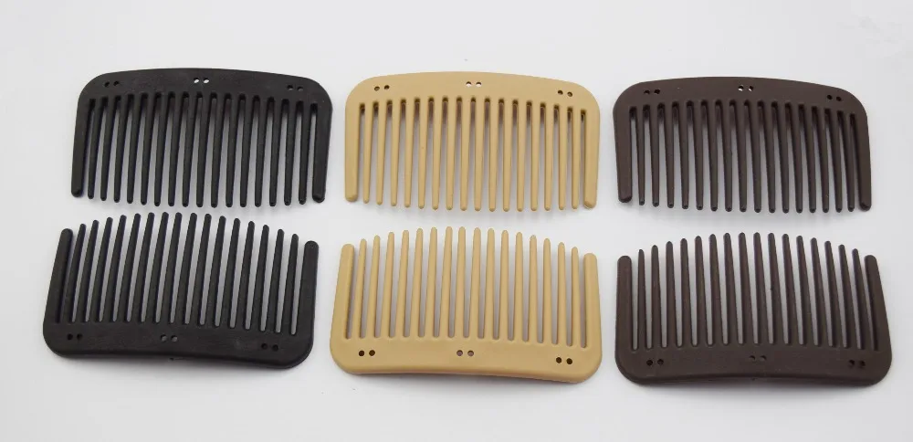 200pcs/lot Middle Plain Hair Small Comb hairwear barrettes hair accessory medium Size Old otter Comb the middle two holes closer