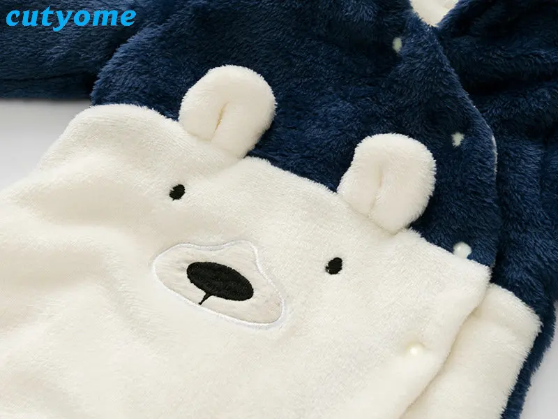Winter Panda Baby Rompers Overalls Bodysuit Jumpsuit Newborn Girl Boy Duck Down Snowsuit Kids Infant Snow Wear (7)