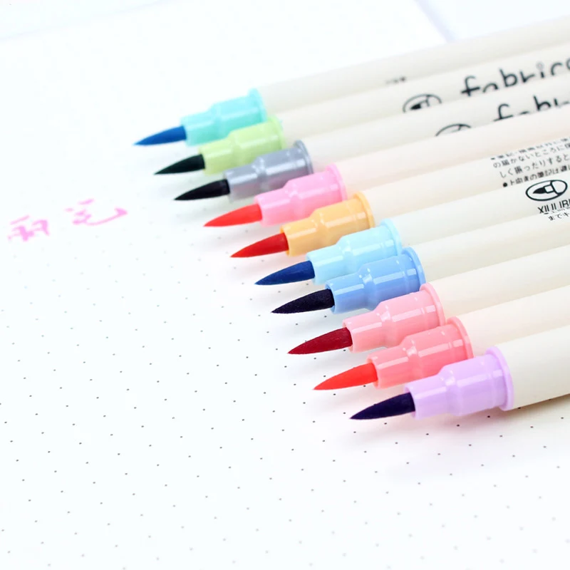 

10pcs/lot Colorful Write Brush Pen Colored Marker Pens Set For Calligraphy Drawing Gif Art Supplies t Korean Stationery