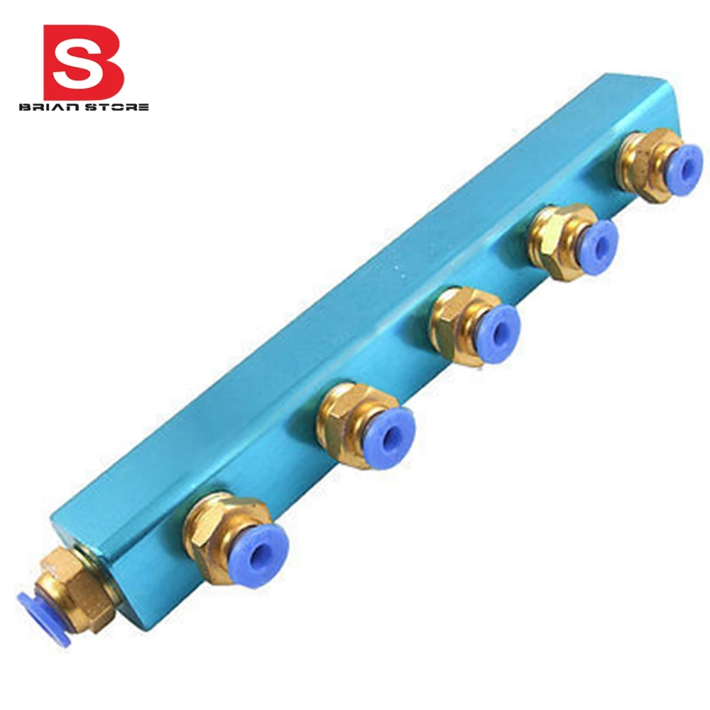 4mm to 6mm Air Hose Fitting 6 Way Push in to Connect Quick Couplingair