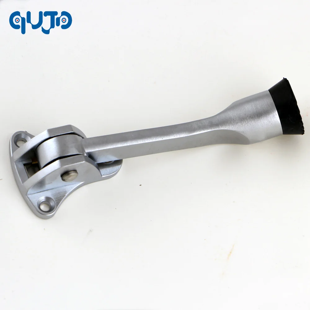 Kickdown Door Stops Zinc Alloy Lever Door Holder Satin Chrome Office Rubber door stopper kick down style holder