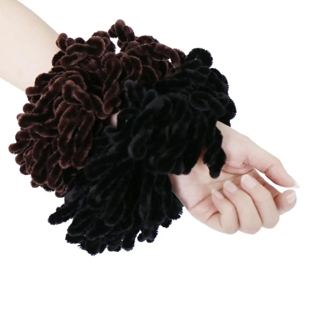 

2019 Muslim Hijab Headwear Scarf Cotton Knitted Solid Color Big Hair Ring Tie Bun Clip Volumizer Scarves For Women Accessories