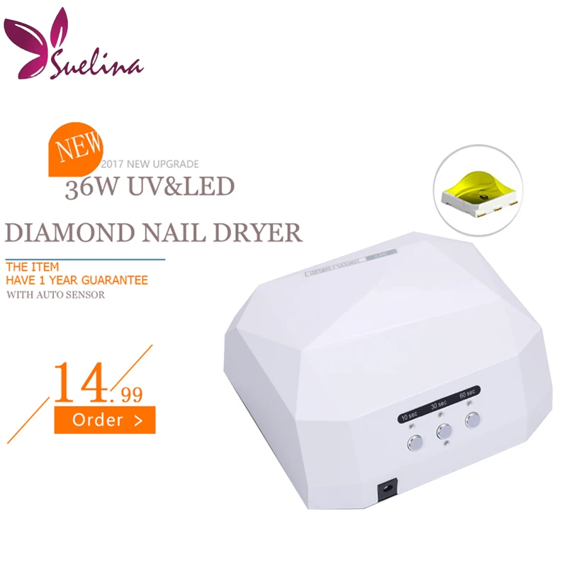 

Special Touch Lamp 36W Diamond LED+UV Nail Dryer 10Sec 30s 60s Quick-drying Lamp With Sensor FREE SHIPPING
