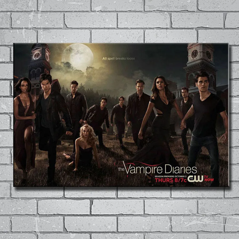 

Y095 Hot Movie TV Shows - The Vampire Diaries TV 14x21 24x36 27x40 Inch Art Silk Poster Print Canvas Wall Sticker