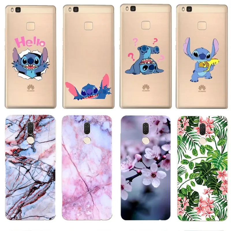 

For Huawei P9 Lite Mini P Smart P20 Lite Case Soft Stitch Marble Mickey Cover Capas For Huawei Mate 10 lite Y5 2017 Casa Coque