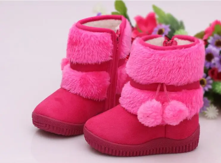 Детские сапоги 2018 новый зима Детские ботинки Теплая обувь из хлопка для девочек Нескользящие ботинки Зимние сапоги для мальчиков Дети