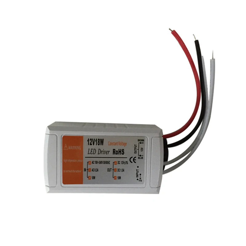 

1 piece AC 100-240 V DC 12V 18W Lighting Transformers High Quality LED Driver for LED Strip Power Supply 3 years warranty