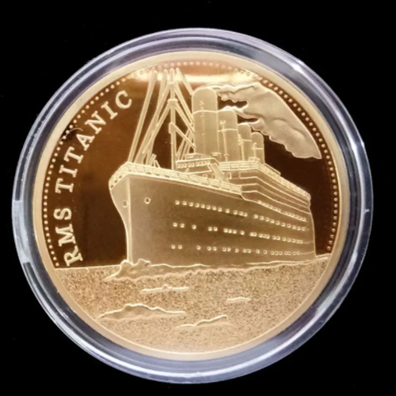 Commemorative Titanic Luck Collection Arts Gifts Bitcoin Alloy Souvenir Gold Plated Coin Metal Imitation Commemorative Titanic Luck Collection Arts Gifts Bitcoin Alloy Souvenir Gold Plated Coin Metal Imitation