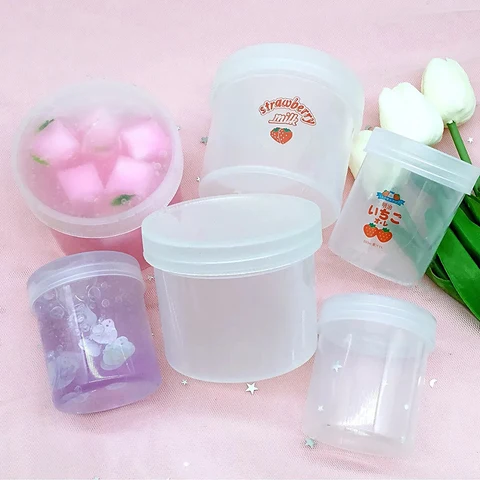 Caixa de Brinquedos Caixa de Armazenamento de Plástico Transparente para Fofo Macaco Feliz Lote 100 ml 250 Recipientes Slime Faça Você Mesmo Limpar Lodo 20 Pçs –