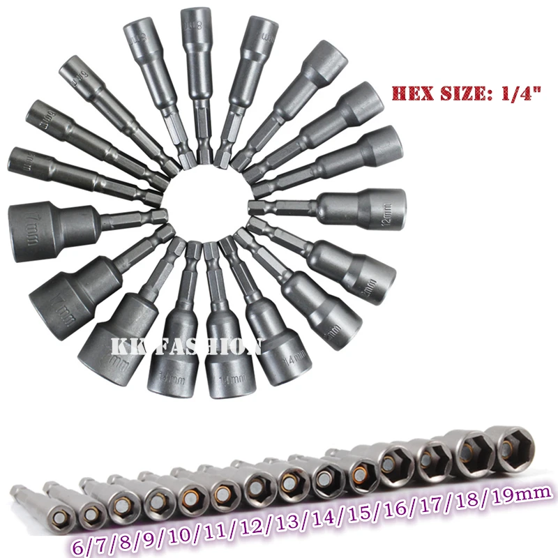 14PCS 619mm Socket Sleeve Professional Nut Driver Set Metric
