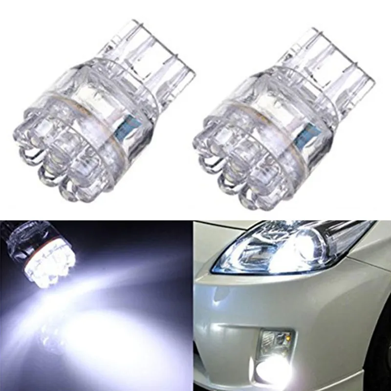 

2Pcs Car 12V 9 LED Low Consumption High Power Reverse Lights T20 7440 9SMD Error Automobiles Reversing Brake Light Lamp#267490