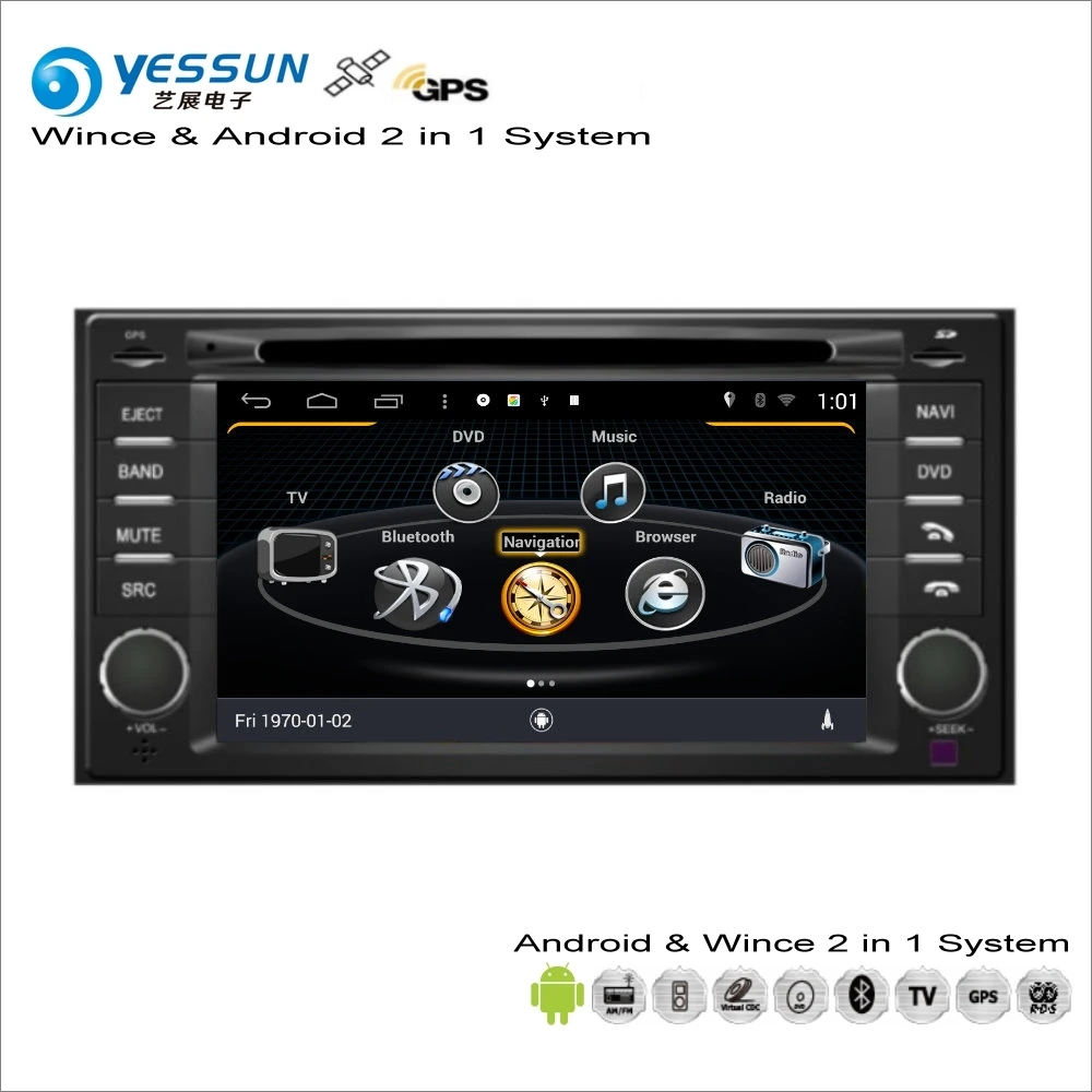 YESSUN для SAAB 9-2X 2004~ 2005-автомобильный радиоприемник для Android CD DVD плеер с gps-навигатором карта навигации Аудио Видео Стерео S160 система