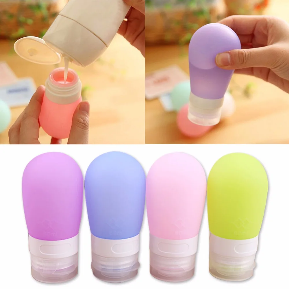 4 color Silicone Travel Refillable Bottles refillable silicone bottle