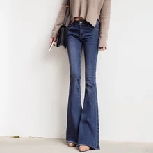 Женские супер вспышка, джинсы для ног, весна-лето, свободные, бахрома, для женщин, тонкие, клеш, джинсы, штаны для девушек, синие, широкие, джинсы, Большой размер