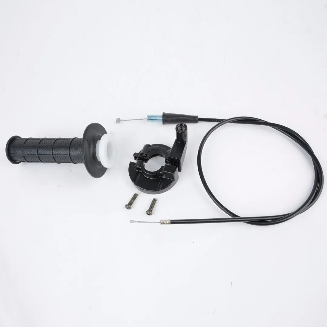 Mayitr 1 Pair 7/8" Motorcycle Twist Throttle Hand Grip With Cable For ATV Quad Pit Dirt Bike 90 110 125CC