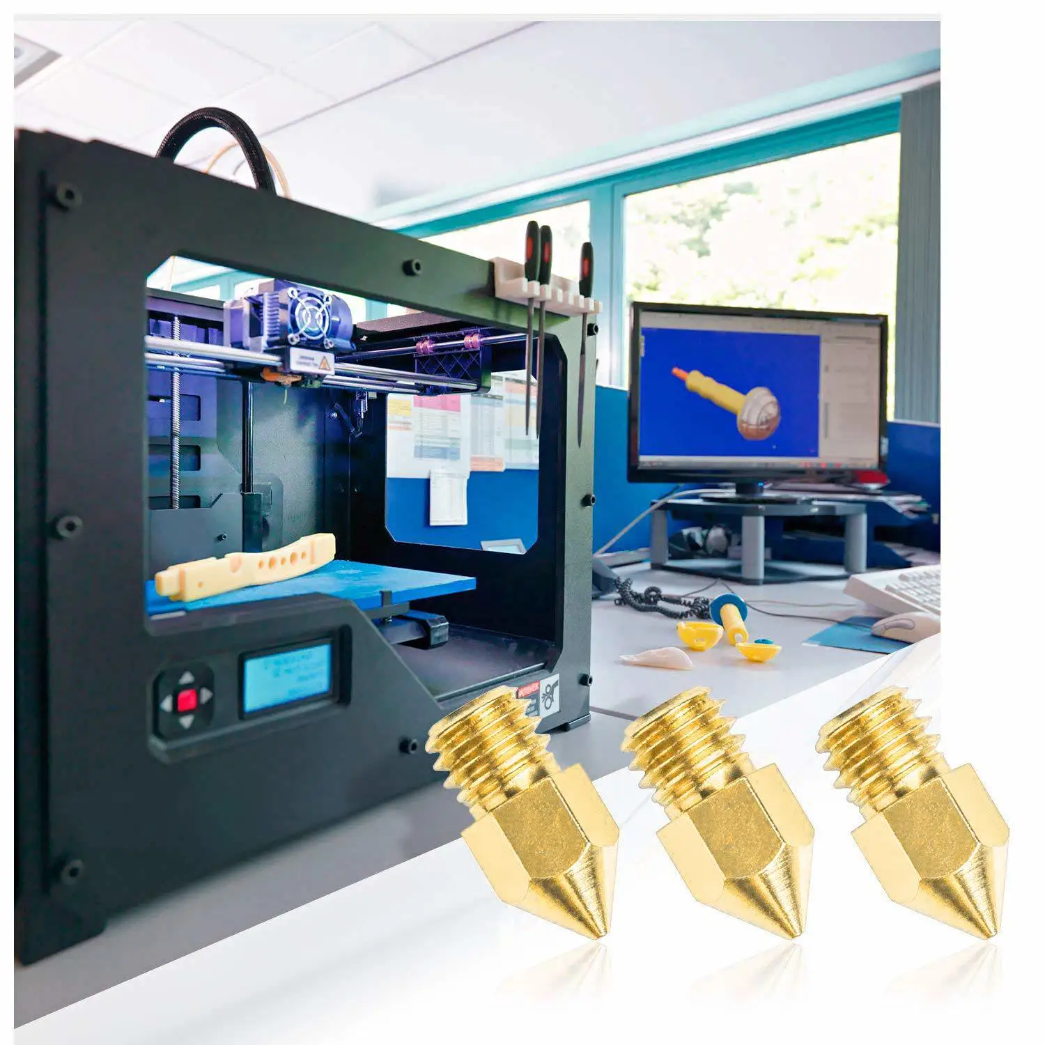 3D сопла для принтера MK8 экструдер Насадка Экструдер печатающая головка 1,75 мм для 3d принтера Anet A8 Makerbot MK8 Creality CR-10 Ender 3